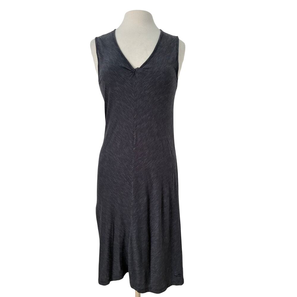 Horny Toad Gray Sleeveless Midi Casual Dress Stretch Organic Cotton Blend Size M